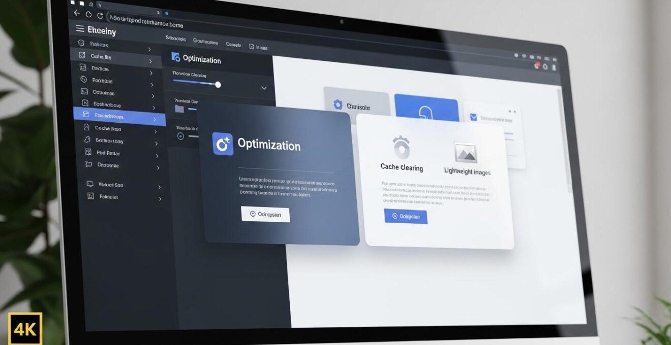 Illustration conceptuelle d’un site web optimisé et rapide