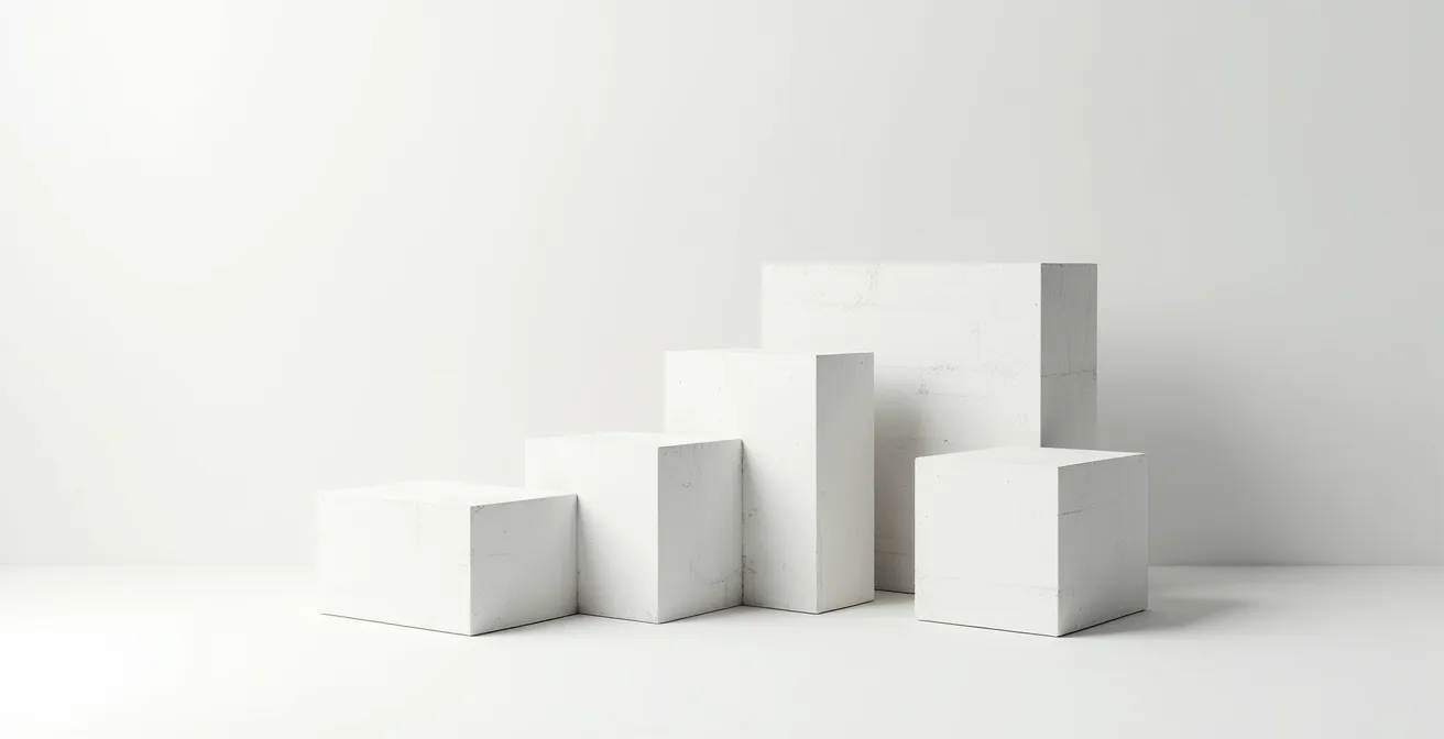 Métaphore visuelle représentant l'évolution et la scalabilité d'une architecture web dans le temps