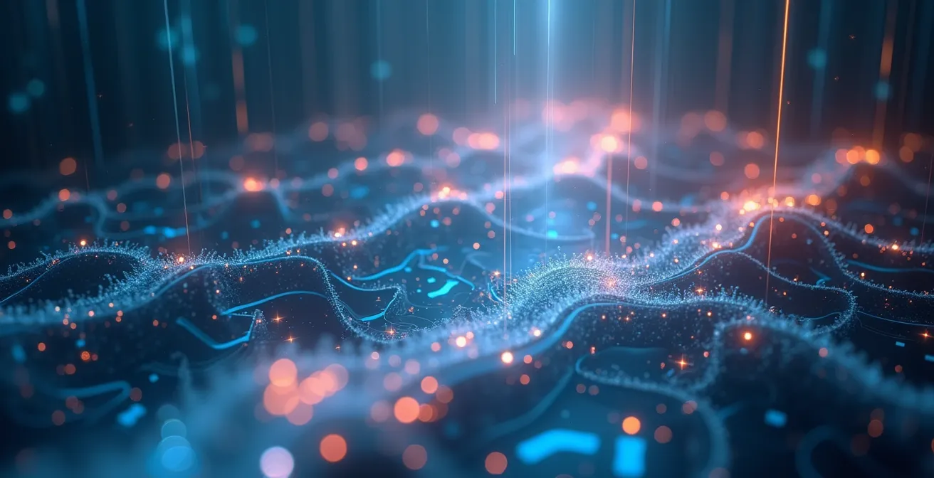 Architecture de base de données moderne reliant des flux de données structurées et non structurées dans un écosystème numérique intégré