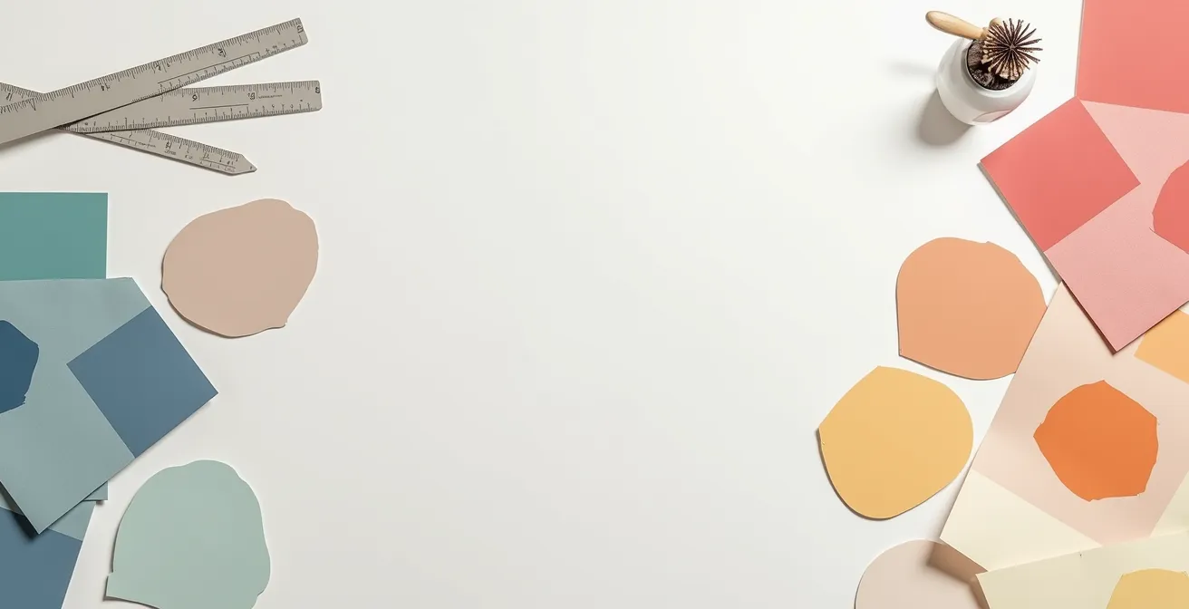 Palette visuelle montrant la distribution 60-30-10 avec codes couleurs sémantiques (succès, erreur, avertissement)