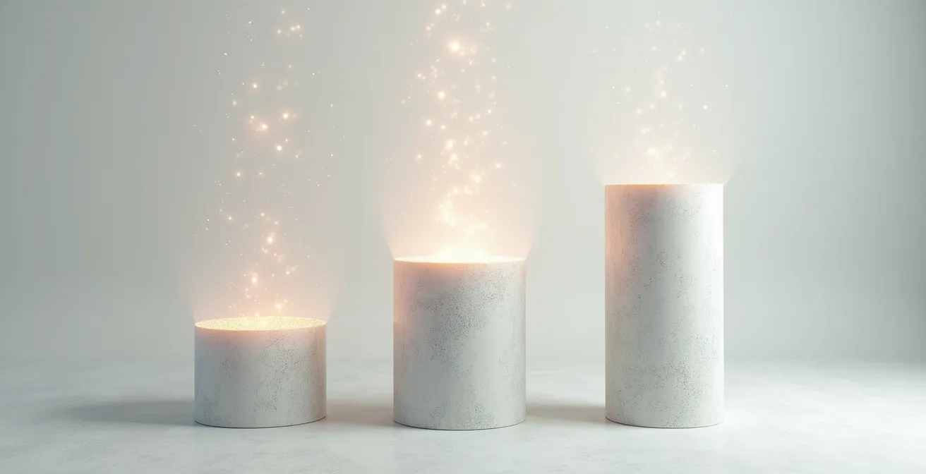 Représentation symbolique des trois piliers fondamentaux soutenant l'architecture d'un site web