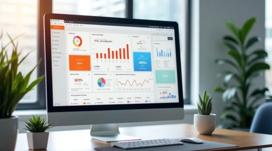 Interface d'un site web moderne et performant symbolisant la relation commerciale entre le propriétaire et ses visiteurs