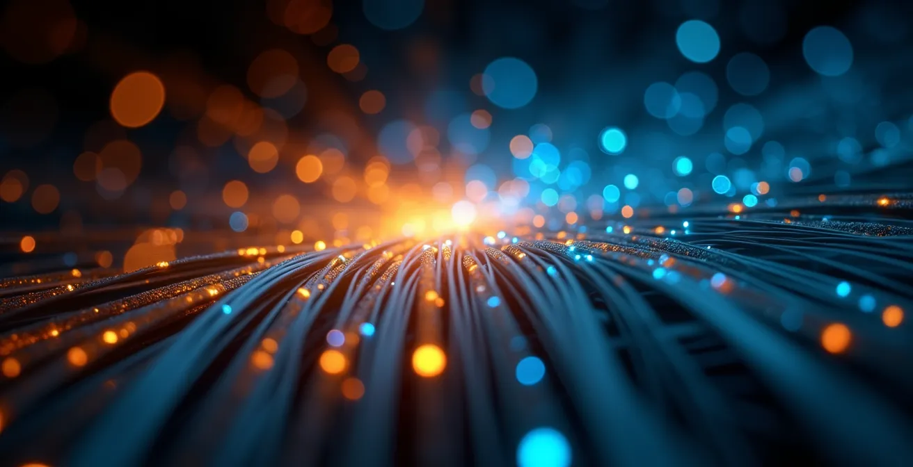 Métaphore visuelle de la Business Intelligence éclairant les données cachées de l'entreprise