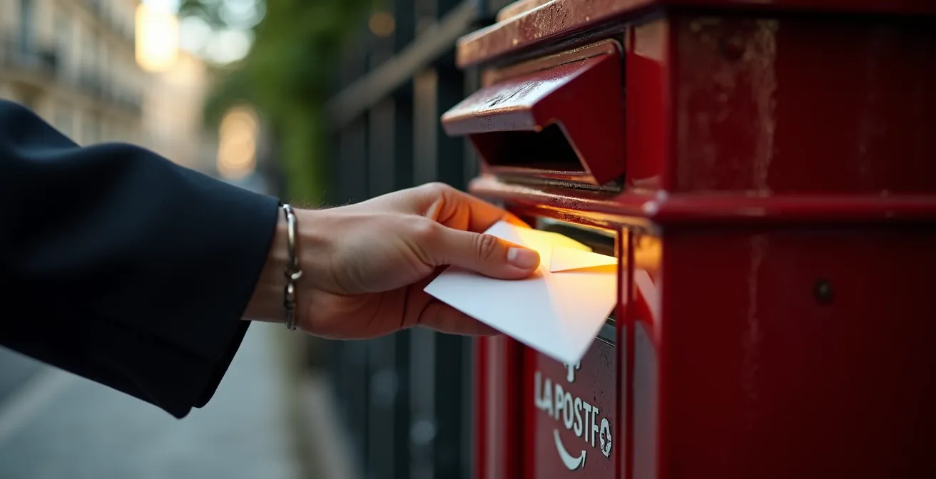 Visualisation métaphorique du système de clé publique et clé privée avec cadenas et boîte aux lettres