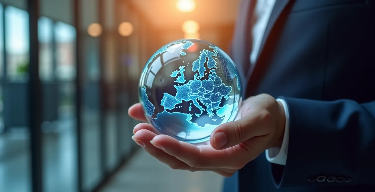 Représentation visuelle des datacenters français et européens avec indicateurs de sécurité