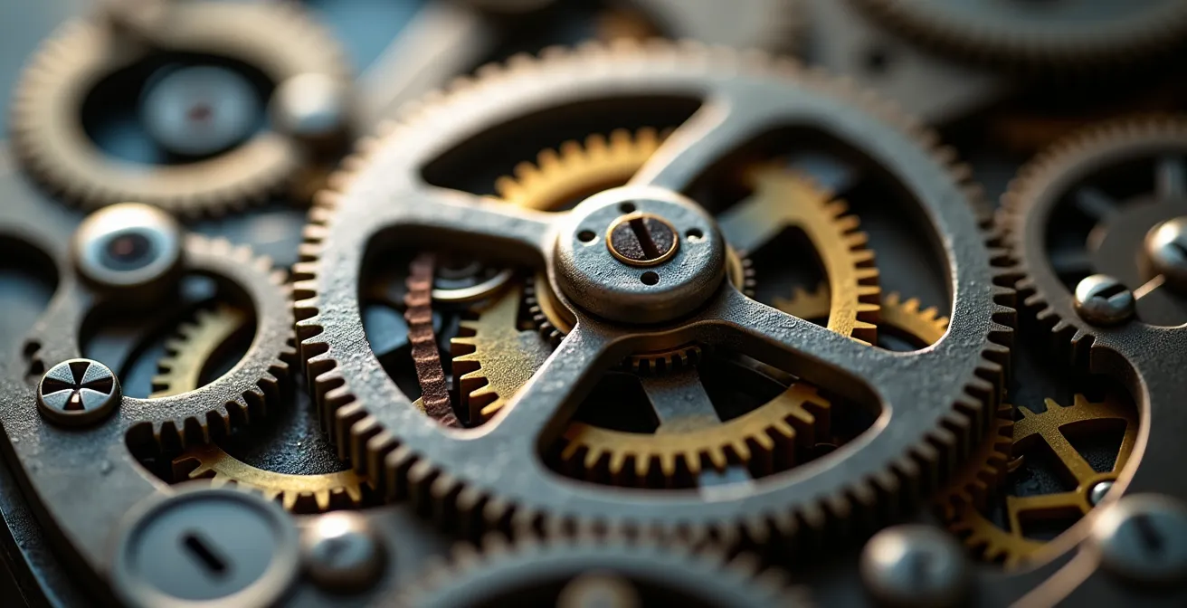 Vue macro détaillée d'éléments techniques représentant la performance web