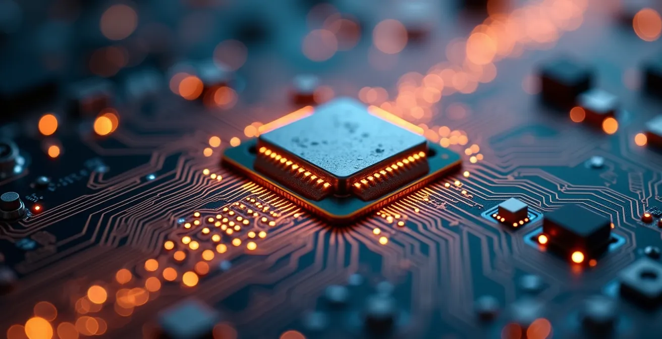 Visualisation macro du processus d'exécution JavaScript montrant l'optimisation du thread principal