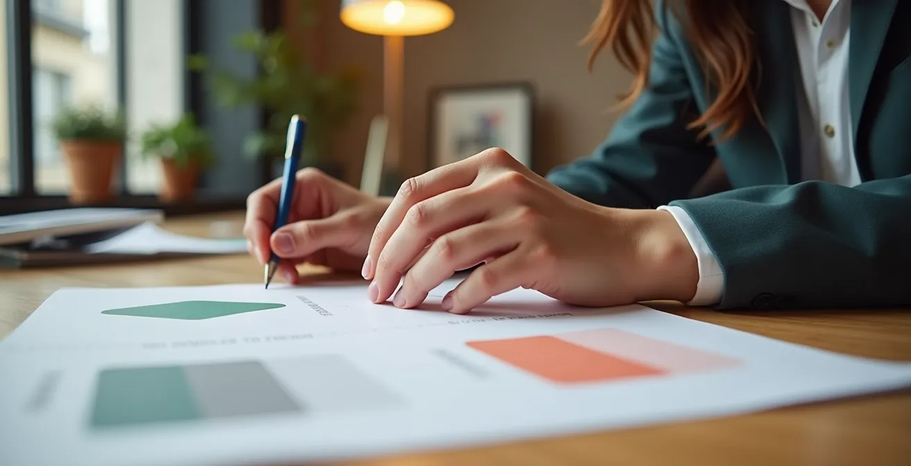 Marketeur travaillant avec une interface de preview dans un CMS headless moderne