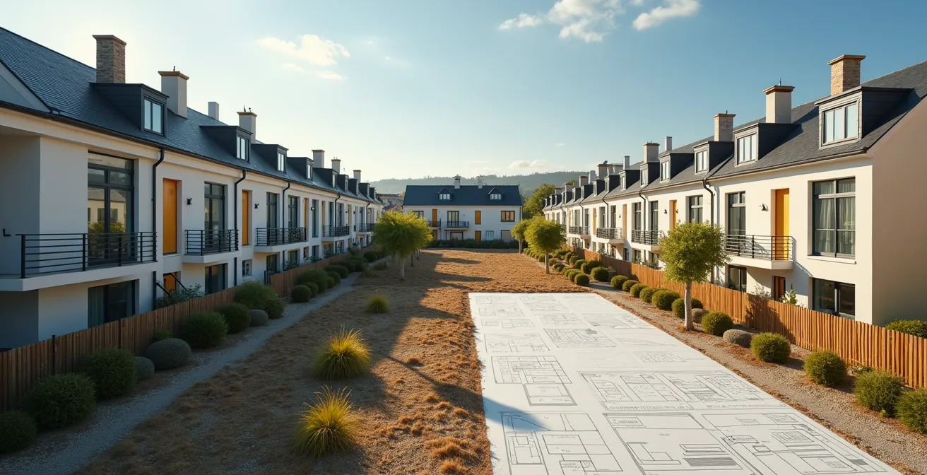 Métaphore immobilière illustrant la différence entre location meublée et propriété pour WordPress